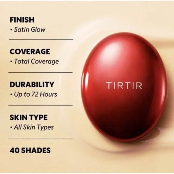 NEW TIRTIR Mask Fit Red Cushion Foundation 21W Natural Ivory .63 Oz - Picture 7 of 9